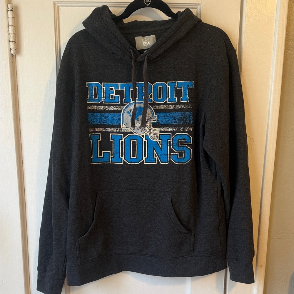 NFL Detroit Lions Black and Blue Hoodie